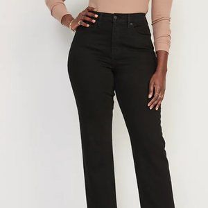 New with tags high waisted straight leg black jeans Old Navy